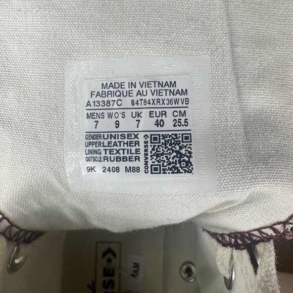 ❤️Converse Chuck 70 De Luxe Heel Crinkle Sz 9 Womens Boots Burgundy A13387C New - Picture 11 of 11